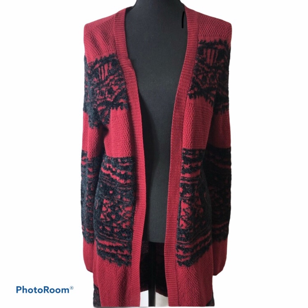New Directions Ladies Tribal Pattern Cardigan